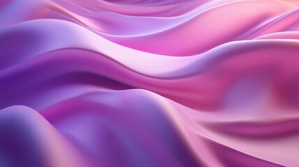 Smooth pink and purple surfaces flowing in harmonious wave patterns, creating a serene, elegant, and modern abstract 3D background