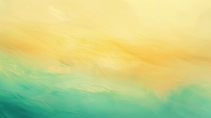 Leinwandbilder - A painting of a beach with a blue and green background