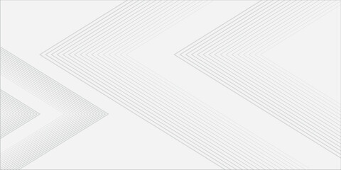 Wall Mural - technology banner design with white and grey arrows. abstract geometric vector background.