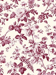  Exquisite vintage floral seamless design showcasing intricate blooms and charming patterns, meticulously created.
