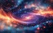 © Nuth - Abstract vibrant cosmic swirl with glowing colorful particles, representing galaxies and outer space. Perfect for fantasy and sci-fi themes.