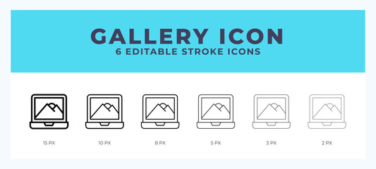 Sticker - Gallery line icon. High quality icon symbol for web design. App