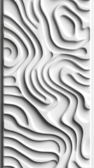 Sticker - A textured wall panel design featuring flowing, curved patterns in a monochromatic color scheme.