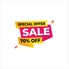 Sale banner template design. Vector illustration