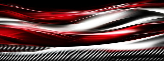 Wall Mural - Abstract background with red, white, and black wavy lines on a textured surface.