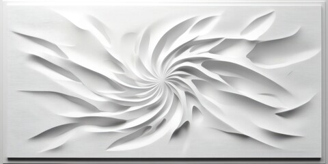 Poster - A swirling abstract design with layered white textures creating depth and movement.