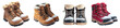 © Loony Dream Designs - winter boots collection fashion footwear durable stylish design transparent background
