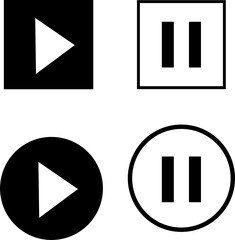 Wall Mural - media player icons set