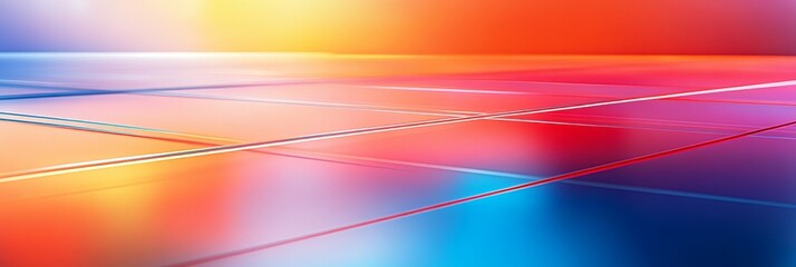 A colorful background with a red and blue line