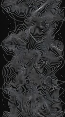 Poster - Abstract wavy lines on a dark background, creating a fluid, dynamic visual effect.