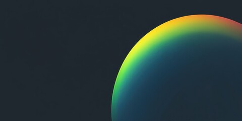 Canvas Print - A colorful gradient representing a celestial body against a dark background.