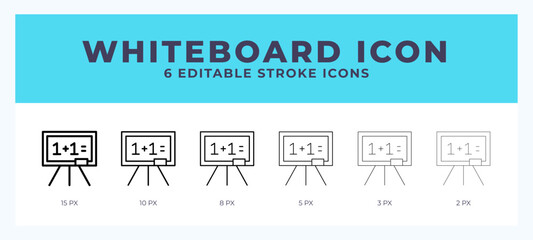 Wall Mural - Whiteboard icon vector for web. And mobile app. Editable stroke outline icon.