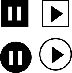 Wall Mural - media player icons set