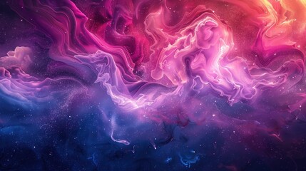 Wall Mural - Bright background, merging in blue, purple and orange shades