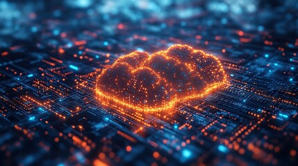 A programmer works on big data and cloud computing, representing digital technology in data processing and blockchain development.