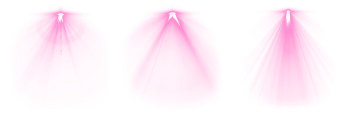 Wall Mural - pink light effect set