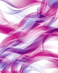 Canvas Print - A vibrant abstract design featuring flowing waves in shades of pink and purple.