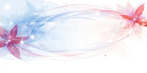 Canvas Print - A soft, abstract floral design with pastel colors and sparkling elements.