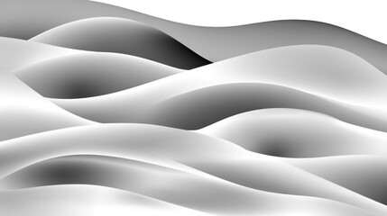 Poster - Abstract waves in grayscale create a smooth, flowing design.