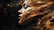 © Nejron Photo - Profile of a person with swirling liquid effects blending.