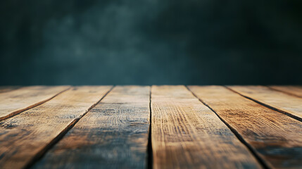 Wooden empty table template, desk mock-up isolated