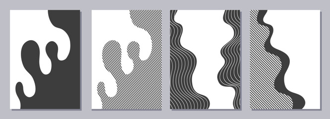 Wall Mural - set of flyers, posters, banners, placards, brochure design templates a6 size. graphic design templat