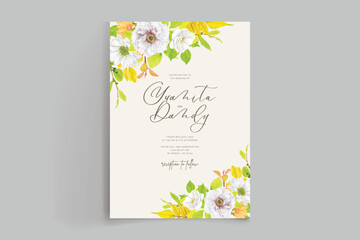 Wall Mural - floral ornament wedding invitation card design