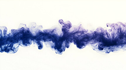 Wall Mural - abstract blue smoke wave on a white background, creating a sense of movement and fluidity.