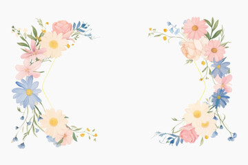 Sticker - Elegant floral frame design