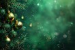 © Ilia - Festive green christmas tree and golden ornaments