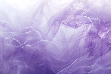 Wall Mural - Abstract digital artwork with soft lavender and violet wisps swirling in a gentle motion, creating a dreamy, cloud-like atmosphere. Ideal for tranquil backgrounds or artistic designs.