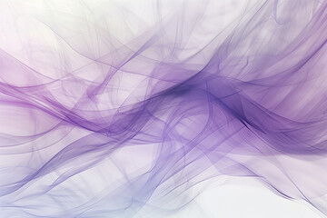 Wall Mural - soft, flowing abstract digital art in shades of purple and blue, featuring delicate lines and wisps 