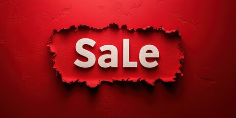 Black Friday Sale or Discount banner. Red clothes tag over red background. Modern minimal design with space for text. Template for promotion, advertising, web, social and fashion ads