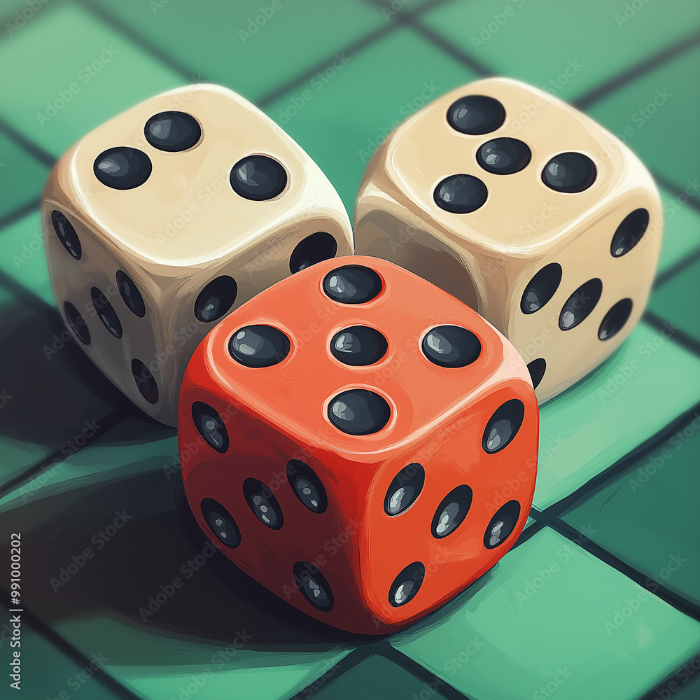 Vector Illustration Colorful Wallpaper Of Watercolor Ludo Dice Stock vector-illustration-colorful-wallpaper-of-watercolor-ludo-dice-stock