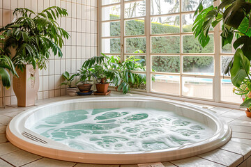 View of an empty jacuzzi in a house