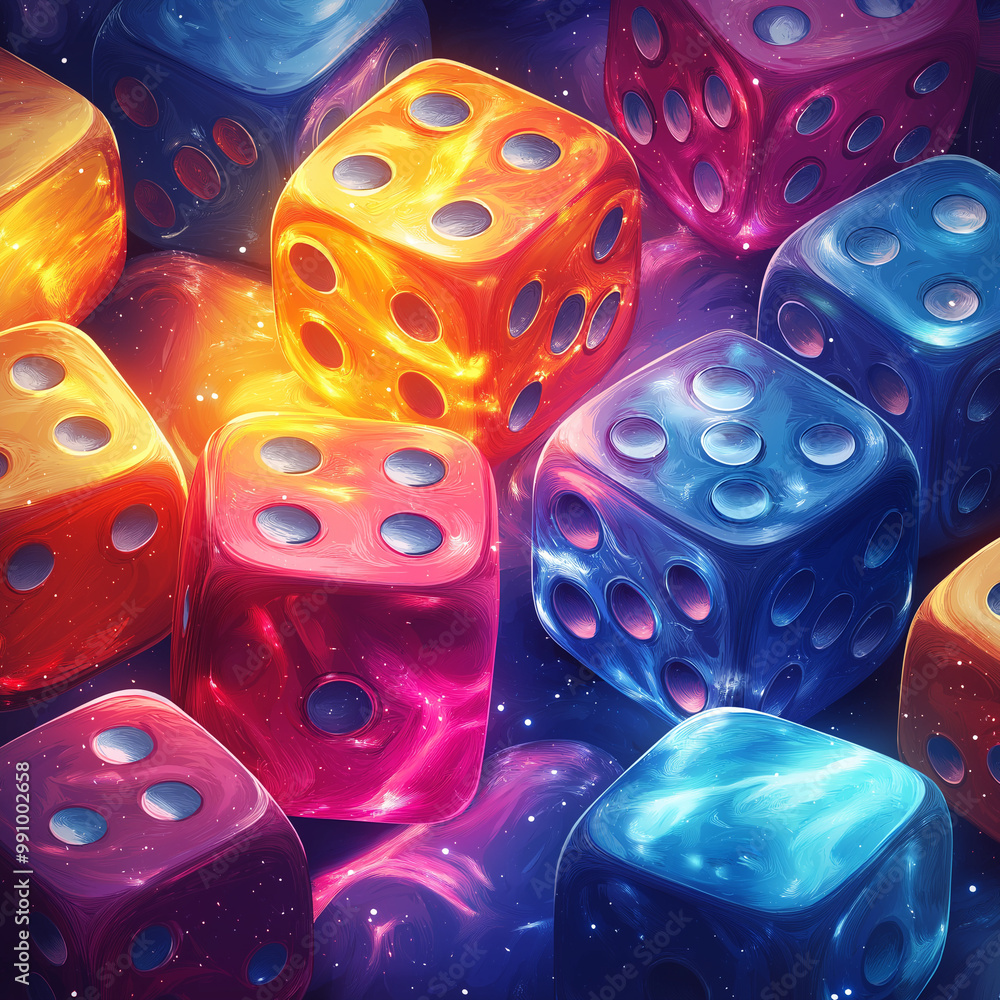 Vector Illustration Colorful Wallpaper Of Watercolor Ludo Dice Stock vector-illustration-colorful-wallpaper-of-watercolor-ludo-dice-stock