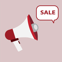 megaphone design on blue background vector illustration