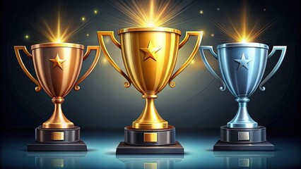 vector trophy graphics technical scalable