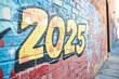 © DR Moura - 2025 escrito em grafite na parede em espaço urbano