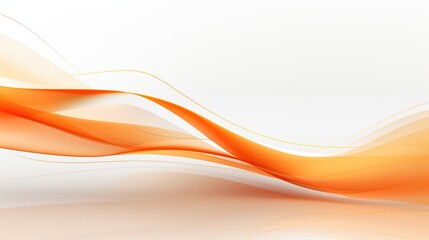 Wall Mural - abstract orange wave background on white for design, website, and presentations