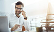 © BestCam/peopleimages.com - Businessman, happy and phone call in office with communication, networking or connection. Working, male person and employee at company as project manager in corporate on mobile tech for conversation