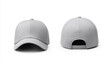 © Jane - gray  cap mockup front and back view on white background