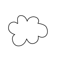 Canvas Print - Children Drawing Cloud 