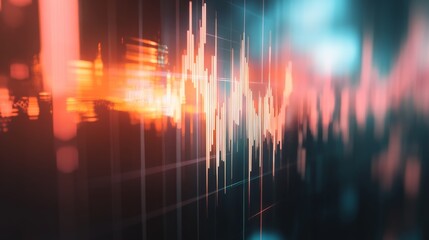 Leinwandbilder - Stock market or forex trading graph and candlestick chart suitable for financial investment concept. Economy trends background for business idea and all art work design. Abstract finance background.