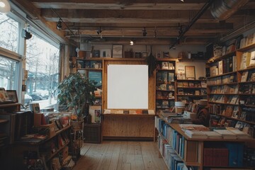 Bookshelves Filled With Literature in a Bookstore