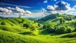 © lapeepon - Beautiful landscape with a lush green hillside under a clear blue sky, scenic, nature, outdoors, tranquil, serene