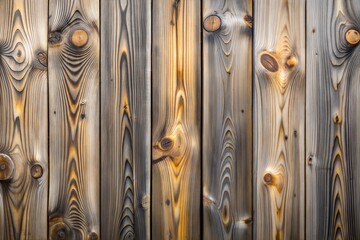 Canvas Print - Close-up of aged wood planks with natural knots and grain