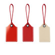 © Kamonwan - Colorful price tags in red and cream, perfect for shop displays or product labeling. Ideal for sales and promotions., isolated on a transparent background.