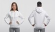 © Marko - mock up plain white hoodie, seen from the front and back