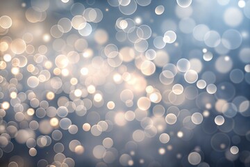 Wall Mural - dreamy background with silver and gold bokeh lights